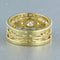 Bague 55 Bague motif harpe en or jaune 18 carats et diamants taille brillant 58 Facettes