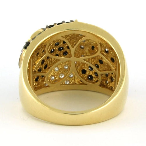 Bague 60 Bague en or bicolore 18 carats sertie de diamants taille brillant 2,30 ct 58 Facettes