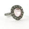 Bague 50 Bague en or blanc 18 carats avec quartz rose et diamants 58 Facettes