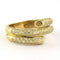 Bague 53 Bague en or jaune 18 carats sertie de diamants taille brillant 1,00 ct 58 Facettes