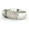 Bague 55 Bague en or blanc 18 carats avec perle de Tahiti et diamants 58 Facettes