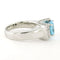 Bague 52 Bague en or blanc 14 carats sertie de topazes et de diamants 58 Facettes