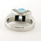 Bague 52 Bague en or blanc 14 carats sertie de topazes et de diamants 58 Facettes