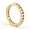 Bague 55 Bague d’éternité en or rose 18 carats avec diamants taille brillant 58 Facettes