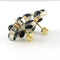 Boucles d'oreilles Boucles d’oreilles puces en or bicolore 14 carats avec perles et saphirs 58 Facettes