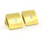 Boucles d'oreilles Boucles d'oreilles puces en or jaune 18 carats et diamants princesse 58 Facettes
