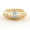 Bague 55 Bague rétro en or rouge 14 carats et platine 850 avec diamants 0,35 ct 58 Facettes