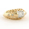 Bague 55 Bague rétro en or rouge 14 carats et platine 850 avec diamants 0,35 ct 58 Facettes