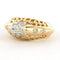 Bague 55 Bague rétro en or rouge 14 carats et platine 850 avec diamants 0,35 ct 58 Facettes