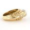 Bague 55 Bague rétro en or rouge 14 carats et platine 850 avec diamants 0,35 ct 58 Facettes