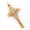 Pendentif Pendentif croix avec Jésus en or rose 14 carats 58 Facettes