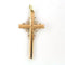 Pendentif Pendentif croix avec Jésus en or rose 14 carats 58 Facettes