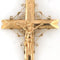 Pendentif Pendentif croix avec Jésus en or rose 14 carats 58 Facettes