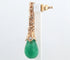 Boucles d'oreilles Boucles d'oreilles en or rose 14 carats avec calcédoine verte et diamants 58 Facettes