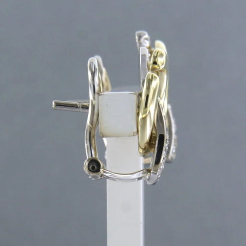 Boucles d'oreilles Boucles d’oreilles clips bicolores en or 14 carats et diamants 58 Facettes
