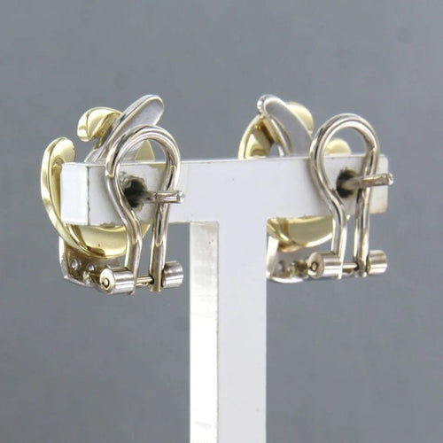 Boucles d'oreilles Boucles d’oreilles clips bicolores en or 14 carats et diamants 58 Facettes