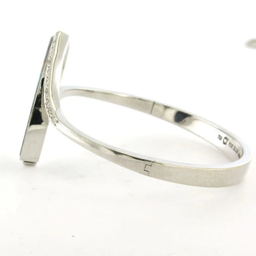 Bracelet Bracelet articulé en or blanc 18 carats avec opale et diamants 58 Facettes