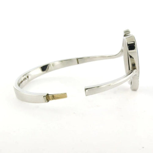 Bracelet Bracelet articulé en or blanc 18 carats avec opale et diamants 58 Facettes