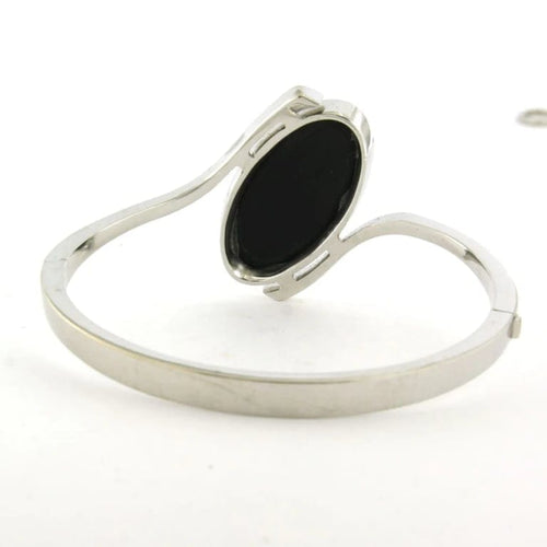 Bracelet Bracelet articulé en or blanc 18 carats avec opale et diamants 58 Facettes