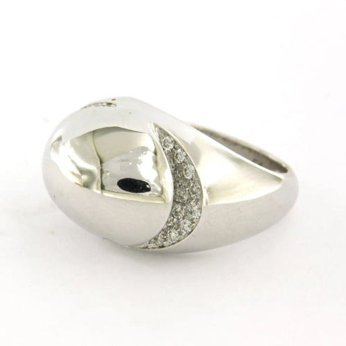 Bague 51 Bulgari - Bague en or blanc 18 carats et diamants taille brillant 58 Facettes