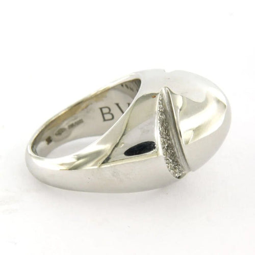 Bague 51 Bulgari - Bague en or blanc 18 carats et diamants taille brillant 58 Facettes