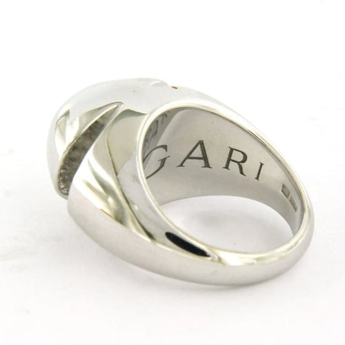 Bague 51 Bulgari - Bague en or blanc 18 carats et diamants taille brillant 58 Facettes