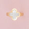 Bague 59 Van Cleef & Arpels Pure Alhambra - Bague en or jaune 18k et nacre blanche 58 Facettes