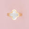Bague 59 Van Cleef & Arpels Pure Alhambra - Bague en or jaune 18k et nacre blanche 58 Facettes
