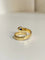 Bague 53 Bague serpent godronnée en or jaune 18k et saphir cabochon 58 Facettes