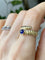 Bague 53 Bague serpent godronnée en or jaune 18k et saphir cabochon 58 Facettes