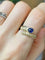 Bague 53 Bague serpent godronnée en or jaune 18k et saphir cabochon 58 Facettes