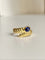 Bague 53 Bague serpent godronnée en or jaune 18k et saphir cabochon 58 Facettes