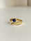 Bague 53 Bague serpent godronnée en or jaune 18k et saphir cabochon 58 Facettes
