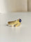 Bague 53 Bague serpent godronnée en or jaune 18k et saphir cabochon 58 Facettes