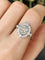 Bague 52.5 Bague en platine sertie de diamants, 1,51 ct 58 Facettes