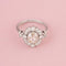 Bague 52.5 Bague en platine sertie de diamants, 1,51 ct 58 Facettes