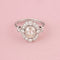 Bague 52.5 Bague en platine sertie de diamants, 1,51 ct 58 Facettes