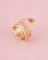 Bague 64-65 Bague serpent ancienne en or rose 18k, rubis et diamants 58 Facettes