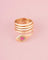 Bague 64-65 Bague serpent ancienne en or rose 18k, rubis et diamants 58 Facettes
