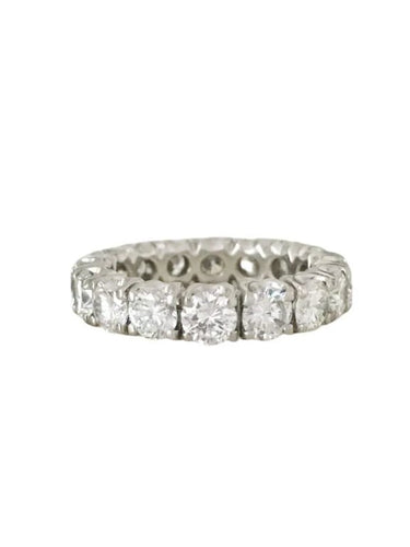 Bague 51 Alliance américaine - Bague en platine sertie de diamants 58 Facettes
