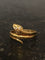 Bague 56 Bague serpent en or jaune 18k et 3 diamants 58 Facettes