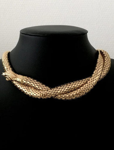 Collier Collier serpent en or jaune 18K et diamants 58 Facettes