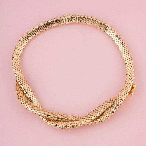 Collier Collier serpent en or jaune 18K et diamants 58 Facettes