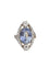 Bague 53 Bague Belle Époque en or jaune et blanc 18k, saphir de Ceylan et diamants 58 Facettes