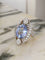 Bague 53 Bague Belle Époque en or jaune et blanc 18k, saphir de Ceylan et diamants 58 Facettes