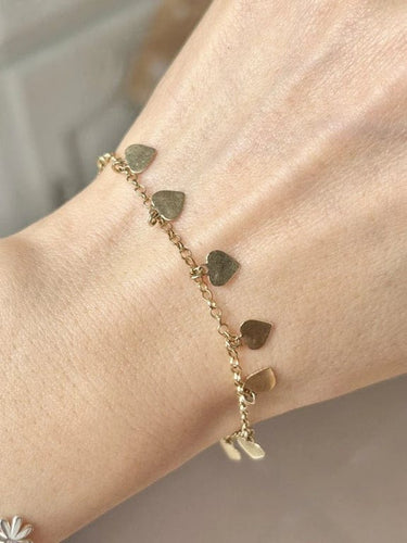 Bracelet Bracelet cœurs en or jaune 18k 58 Facettes