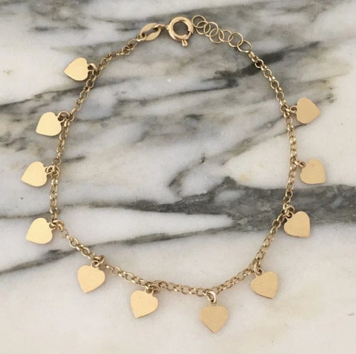 Bracelet Bracelet cœurs en or jaune 18k 58 Facettes
