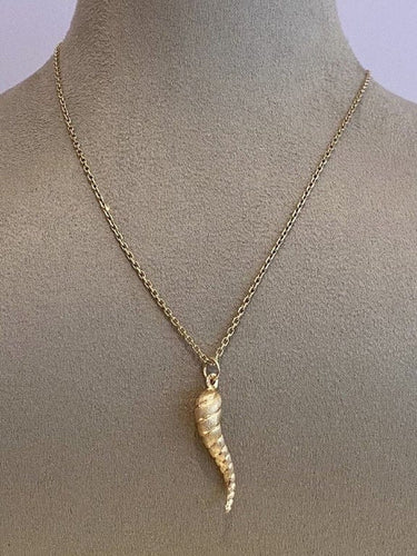 Pendentif Pendentif corne d’abondance texturée en or jaune 18k 58 Facettes