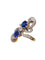 Bague 52 Bague en or jaune et gris 18K avec saphirs et diamants 58 Facettes