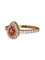 Bague 54 Bague en or rose 18K avec tourmaline rose et diamants 58 Facettes